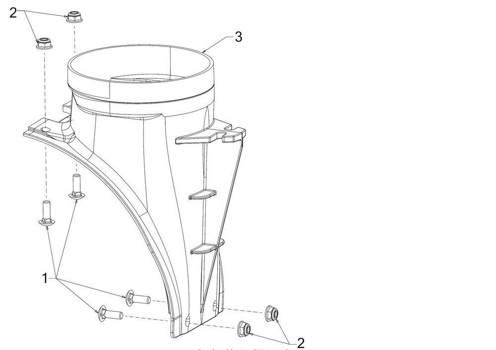 Chute Adapter Diagram and Parts List for 2X26-INCHHP (31AM5CVS710)(2017) Cub Cadet Snow Blower
